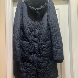 Lauren Ralph Lauren Quilted Dark Blue Puffer Coat